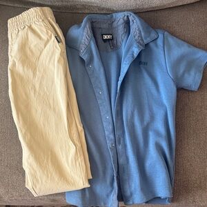 DKNY Casual Blue Button-Down Shirt